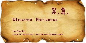 Wieszner Marianna névjegykártya